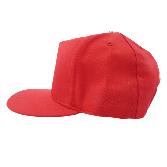 CHROME HEARTS クロムハーツ(原本無) CH HAT CH刺繍 ベースボール キャップ 帽子 レッド系 イエロー系【中古】