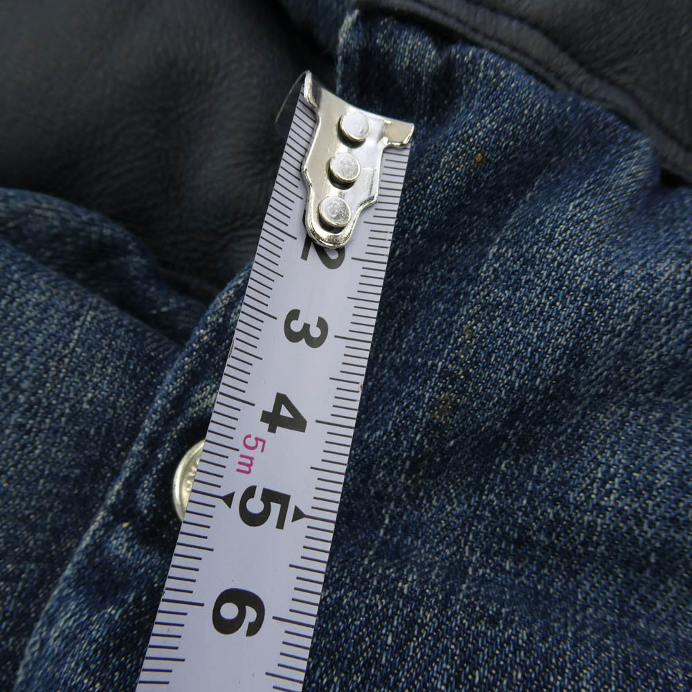 HYSTERIC GLAMOUR ヒステリックグラマー 0253AV01 スタッヅ デニム ダウン ベスト インディゴブルー系 38【中古】