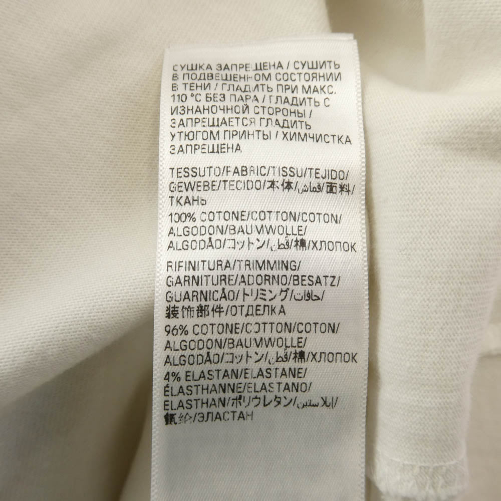 BALENCIAGA バレンシアガ 23SS 739784 TOVK1 ミディアムフィット カレッジロゴ プリント ダメージ加工 半袖 Tシャツ カットソー ホワイト系 XS【中古】