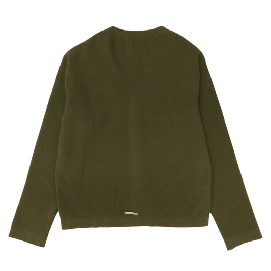 CHROME HEARTS クロムハーツ(原本無) REGULATOR ヴァインダガー刺繍 カシミア ニット カーディガン グリーン系 M【中古】