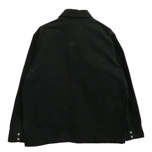 CHROME HEARTS クロムハーツ(原本無) 2211-304-0070 Denim Work Dog L/S Shirt クロスボールボタン ワークドッグ デニムシャツ ジャケット ブラック系 XL【中古】
