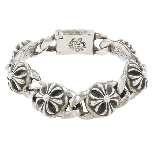 CHROME HEARTS クロムハーツ(原本無) CROSS LINK 6LINK 6リンク クロスリンク ブレスレット シルバー系【中古】