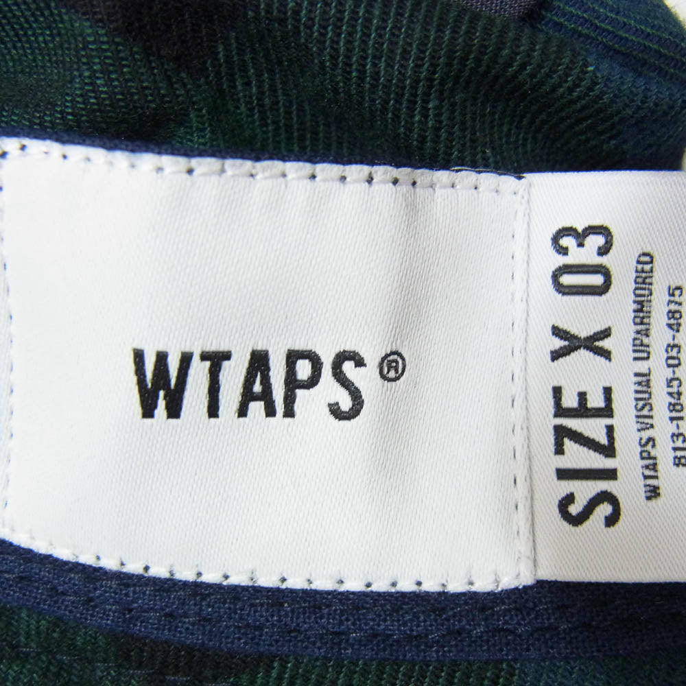 WTAPS ダブルタップス 22AW 222HCDT-HT12 FLANNEL JUNGLE HAT コットンフランネル ジャングルハット バケットハット ネイビー系 X03【中古】
