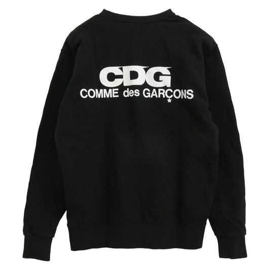 COMME des GARCONS コムデギャルソン SZ-T002 CDG シーディージー CREW NECK SWEATSHIRTS クルーネック スウェット ブラック系 L【中古】