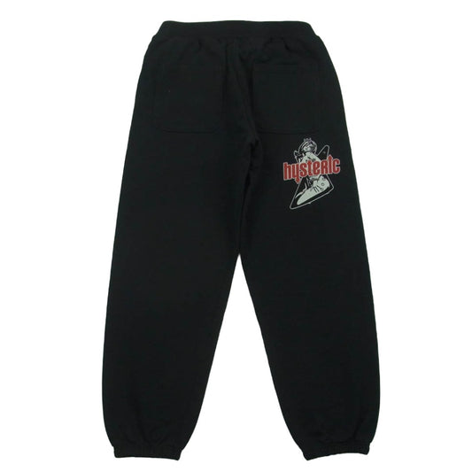 HYSTERIC GLAMOUR ヒステリックグラマー 26SS 02261CP01 HYS FLARE LOGO ヒス フレア ロゴ プリント スウェット パンツ ブラック系 M【中古】