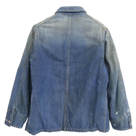 VISVIM ビズビム 25aw 0125205006003 SS COVERALL DOWN DMGD INDIGO カバーオール ダウン デニム ジャケット インディゴブルー系 マルチカラー系 1【極上美品】【中古】