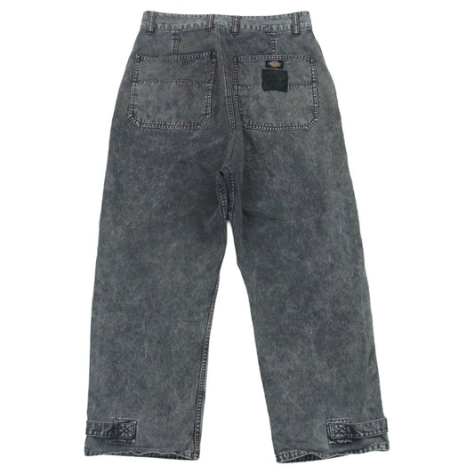 ISAMUKATAYAMA BACKLASH イサムカタヤマバックラッシュ D2002-01 ブリーチ ウォッシュ 加工 ボタンフライ ダブルニー ペインター パンツ グレー系 S【中古】