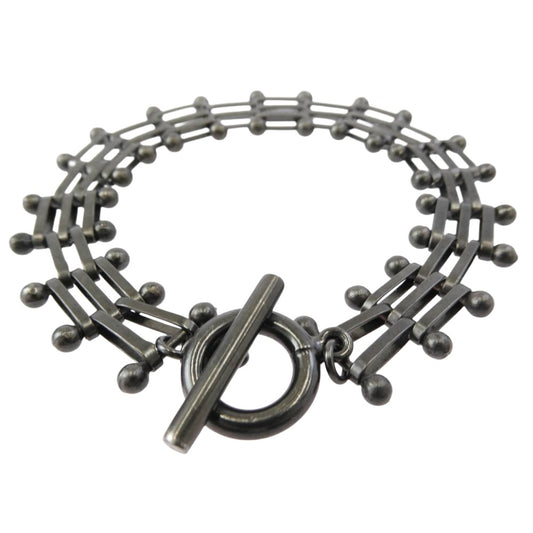 POST OVERALLS ポストオーバーオールズ メキシカン Tバー ブレスレット マットブラック ブラック系【中古】