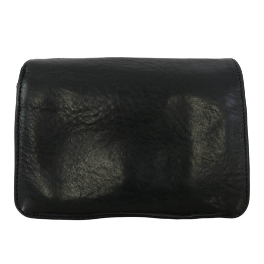 CHROME HEARTS クロムハーツ(原本無) JOEY ジョーイ スクロールラベル レザー ウォレット 財布 ブラック系【中古】