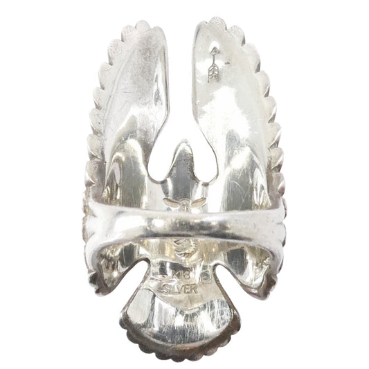 TADY&KING タディアンドキング EAGLE RING 18K 金メタル付き ロングホーン イーグルリング シルバー系 ゴールド系 8号【中古】