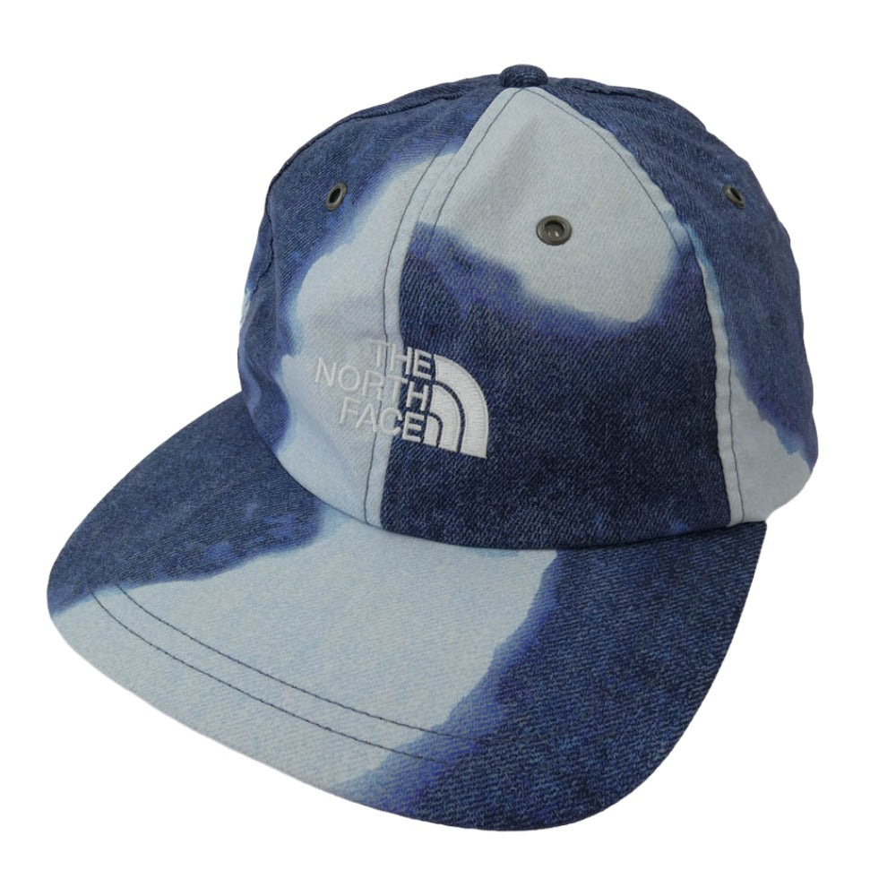 Supreme シュプリーム 21AW NN52152I Bleached Denim Print 6-Panel Indigo ブリーチド デニム プリント 6パネル インディゴ キャップ 帽子 インディゴブルー系【中古】 Supreme シュプリーム 21AW NN52152I Bleached Denim Print 6-