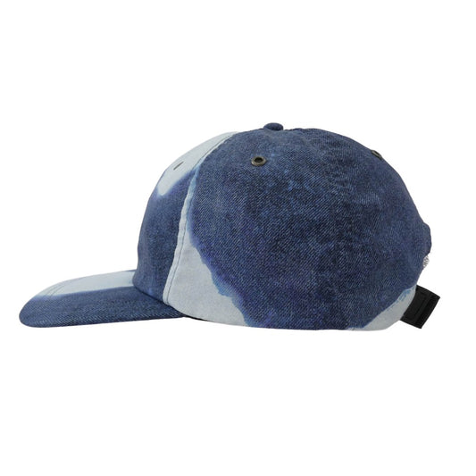 Supreme シュプリーム 21AW NN52152I Bleached Denim Print 6-Panel Indigo ブリーチド デニム プリント 6パネル インディゴ キャップ 帽子 インディゴブルー系【中古】