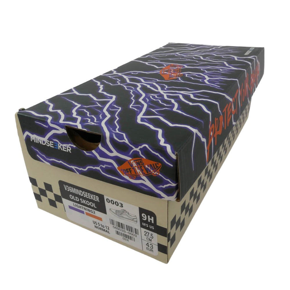 VANS バンズ ×MINDSEEKER OLDSKOOL マインドシーカー オールドスクール ローカット スニーカー パープル系 オレンジ系 27.5cm【極上美品】【中古】