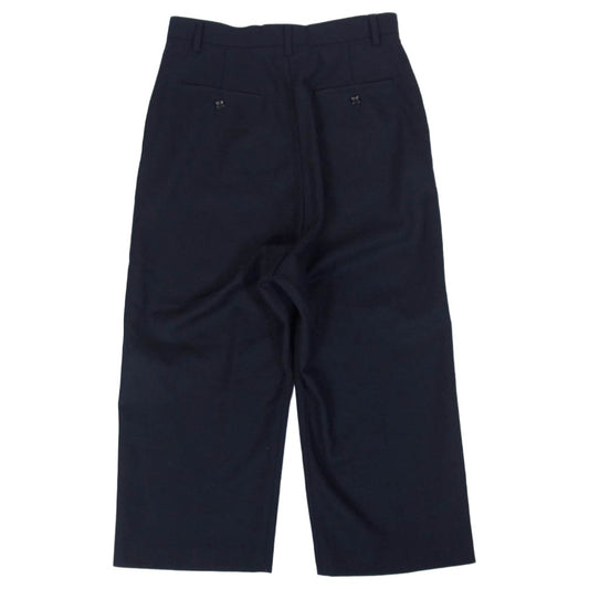 JUNYA WATANABE COMME des GARCONS ジュンヤワタナベコムデギャルソン 19AW JD-P021 AD2019 ウール ワイド スラックス パンツ ネイビー系 S【中古】
