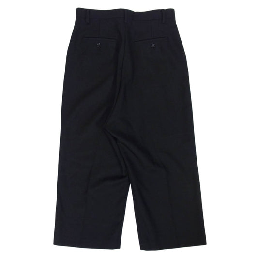 JUNYA WATANABE COMME des GARCONS ジュンヤワタナベコムデギャルソン 19AW JD-P021 AD2019 ウール ワイド スラックス パンツ ブラック系 S【中古】