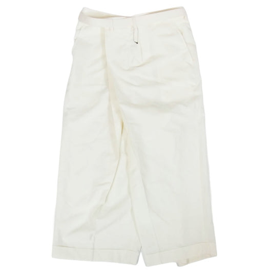 COMME des GARCONS コムデギャルソン 25SS GO-P020 本ライン AD2024 ウール ベルテッド ストレート パンツ オフホワイト系 M【新古品】【未使用】【中古】