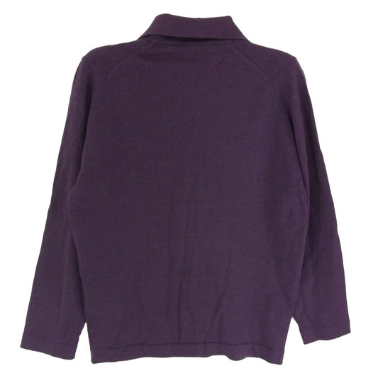 JOHN SMEDLEY ジョンスメドレー 長袖 ニット ポロシャツ パープル系 S【中古】