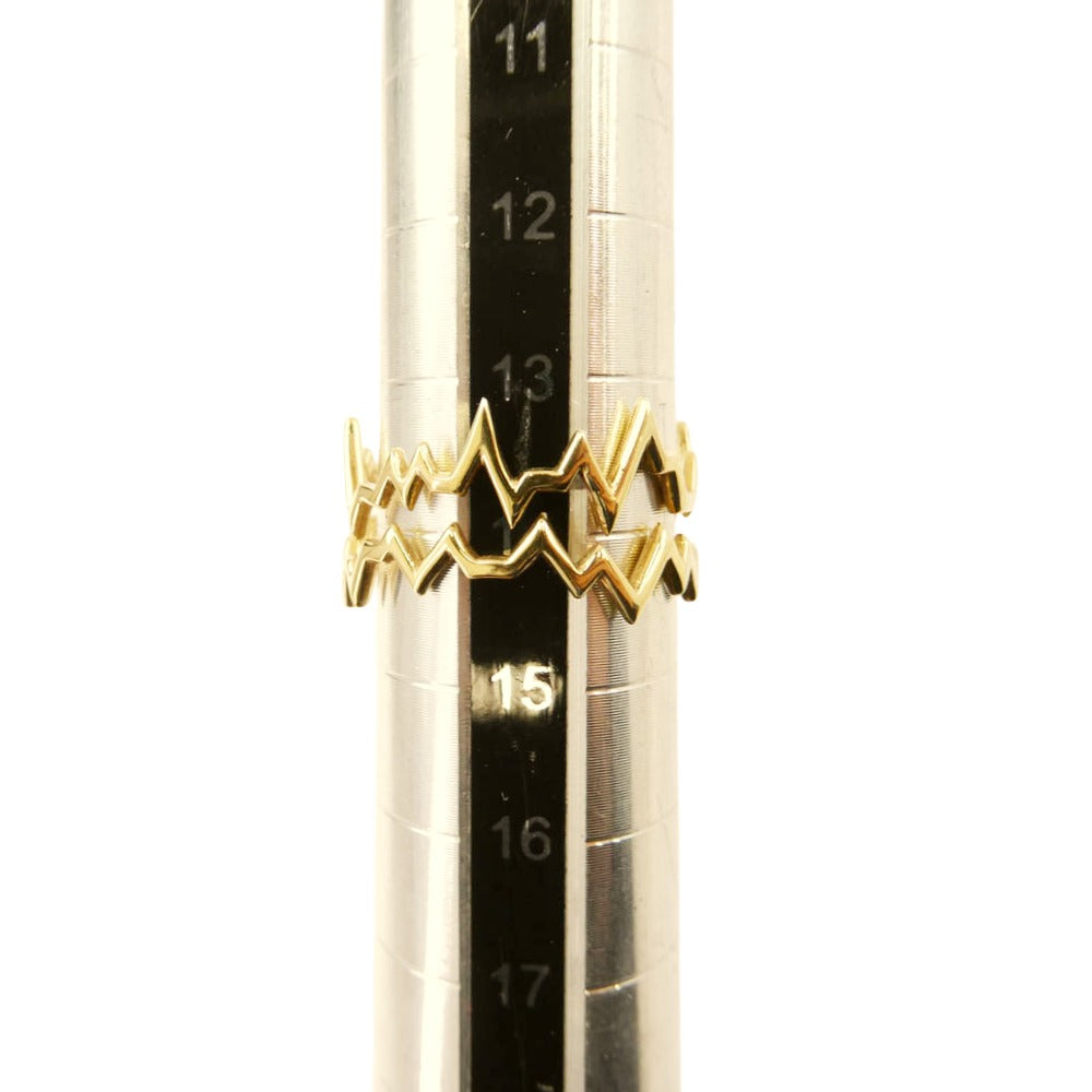 Justin Davis ジャスティンデイビス SRJ941 End of Silence エンド オブ サイレンス リング 指輪 ゴールド系 14号【美品】【中古】