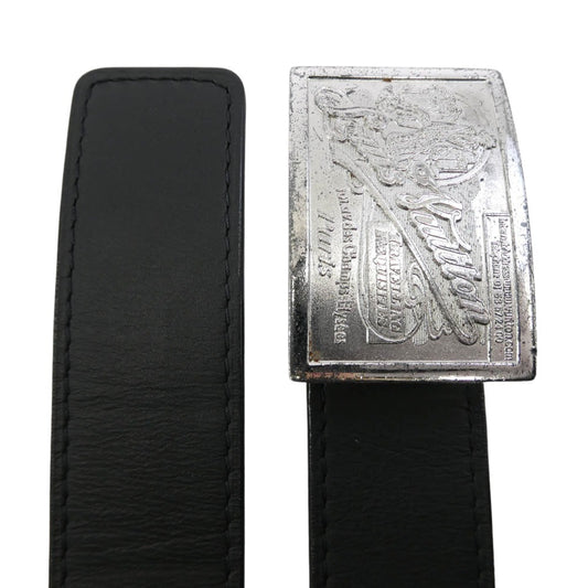 LOUIS VUITTON ルイ・ヴィトン M6812T サンチュール ジーンズ ロゴバックル レザー ベルト ブラック系【中古】