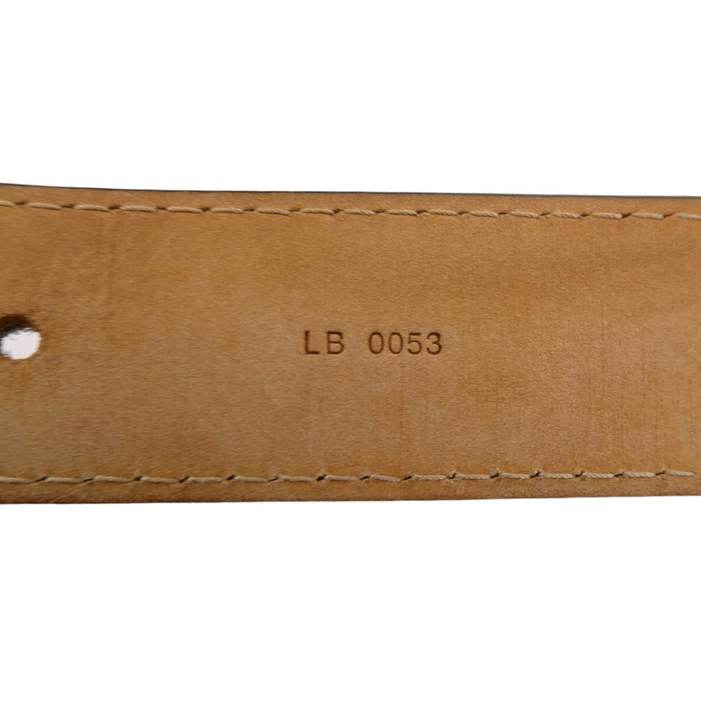 LOUIS VUITTON ルイ・ヴィトン M6812T サンチュール ジーンズ ロゴバックル レザー ベルト ブラック系【中古】