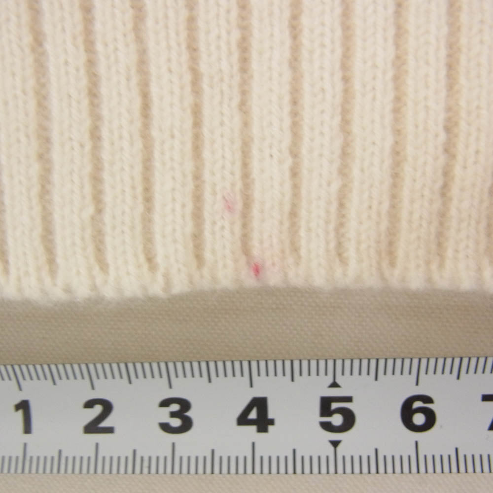 LARDINI ラルディーニ ウール 半袖 ニット ポロシャツ オフホワイト系 S【中古】