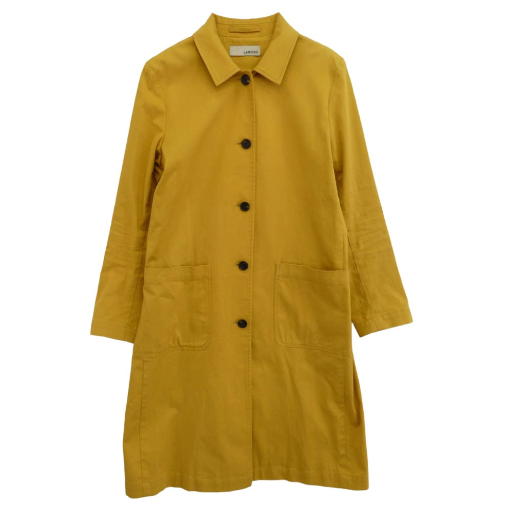 LARDINI ラルディーニ シングル ステンカラー コート イエロー系 40 
