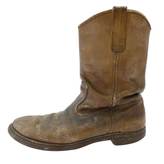RED WING レッドウィング 70s~80s プリント羽根タグ Pecos Boots ペコスブーツ ブラウン系 25.5cm【中古】