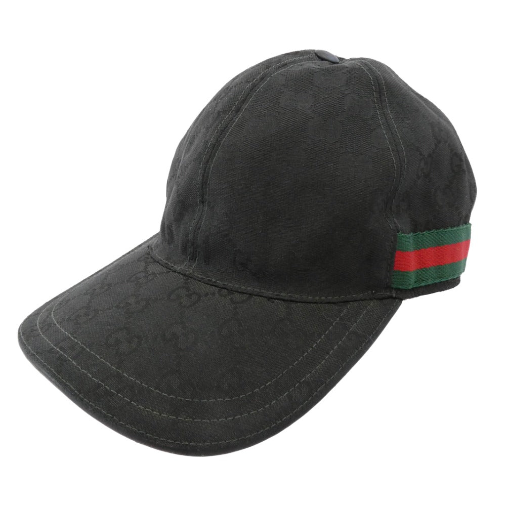 GUCCI GGキャンバス キャップ 帽子 シェリー ブラック XL グッチ GUCCI GGキャンバス キャップ 帽子 シェリー ブラック XL グッチ