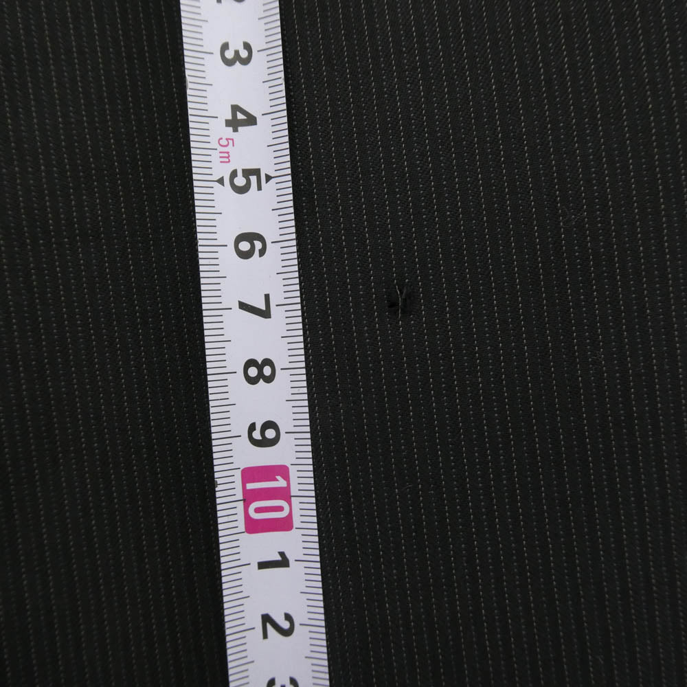 DIOR HOMME ディオールオム 08SS 8E3170450624 ウール ストライプ 2B シングル テーラード ジャケット スラックス パンツ セットアップ ブラック系 50【中古】