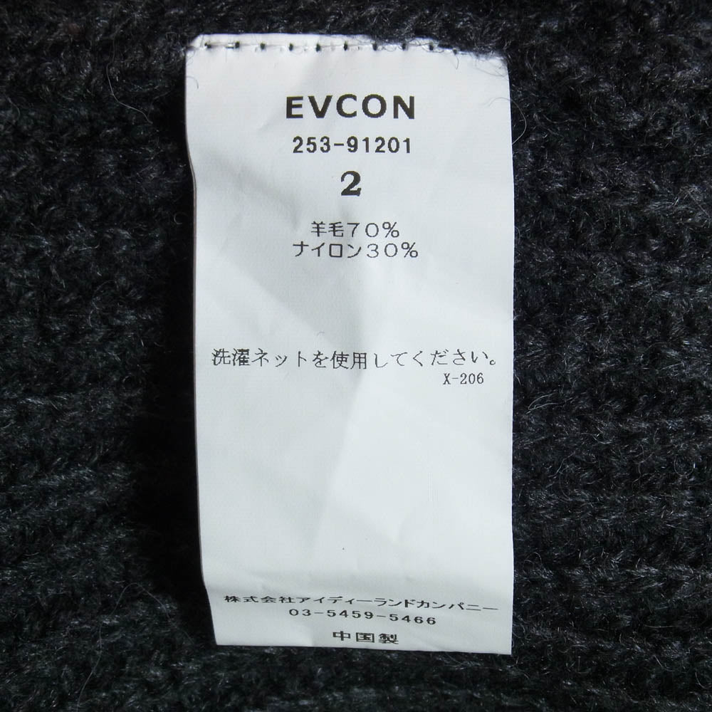 エビコン 25AW WARREN SCOTT CREWNECK KNIT ウォーレンスコット 畦編み 5GG クルーネック ニット ブラック系 2【中古】