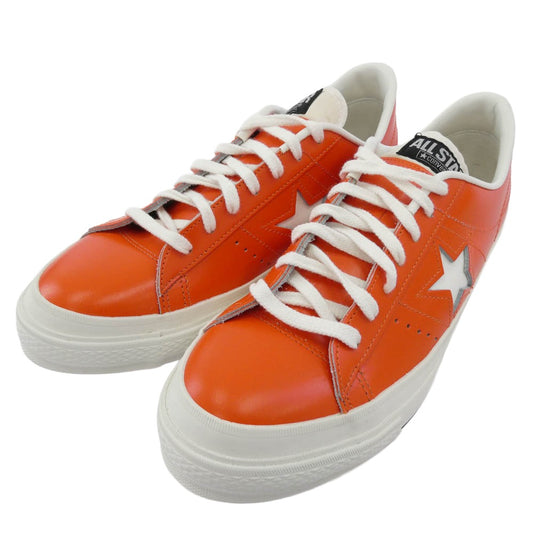 CONVERSE コンバース ONE STAR J ORANGE ワンスター オレンジ レザー スニーカー オレンジ系 US8.5(27cm)【極上美品】【中古】
