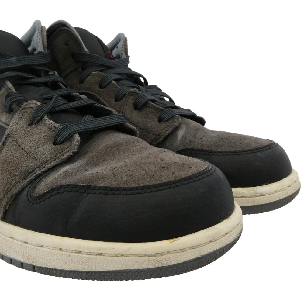 NIKE ナイキ 554725-018 AIR JORDAN 1 MID エアジョーダン ミッド スニーカー チャコール系 24.5cm【中古】