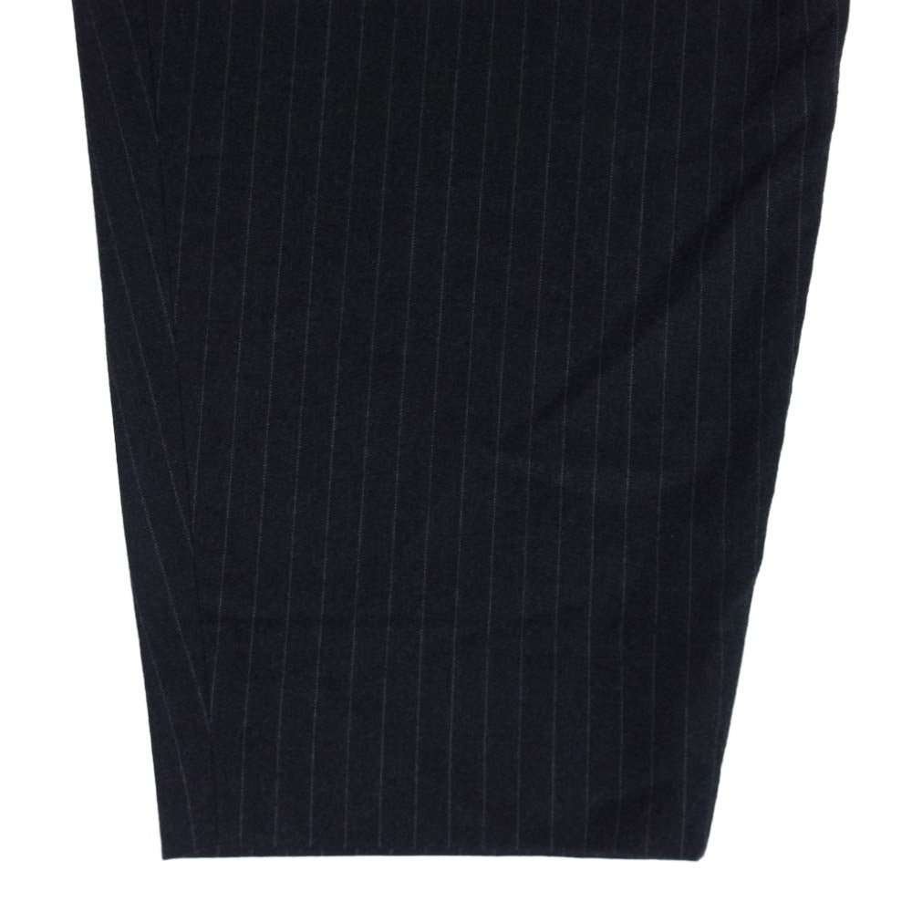 COMME des GARCONS HOMME DEUX コムデギャルソンオムドゥ 25AW DP-P039 AD2025 ウール ストライプ スラックス ブラック系 M【美品】【中古】