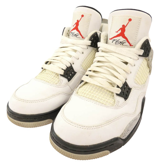 NIKE ナイキ 840606-192 Air Jordan 4 Retro White Cement (2016) エアジョーダン4 レトロ ホワイト セメント ホワイト系 26.5cm【中古】
