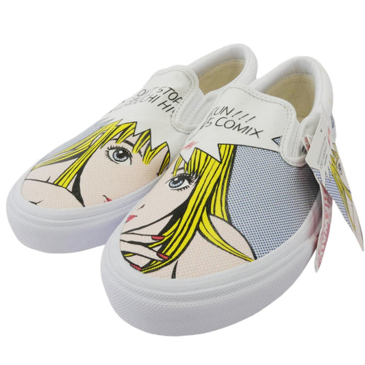 VANS バンズ ×江口寿史 V98R HIBARIKUN SLIP ON スリッポン ローカット スニーカー 25cm【中古】