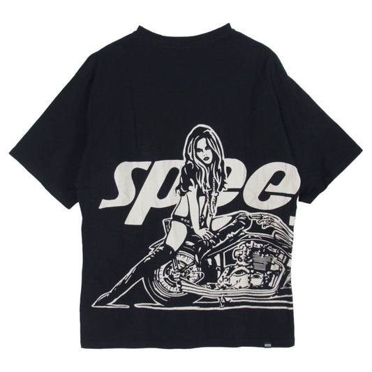 HYSTERIC GLAMOUR ヒステリックグラマー 24SS 02241CT41 SPEEDSTER スピードスター 半袖 Tシャツ ブラック系 L【中古】