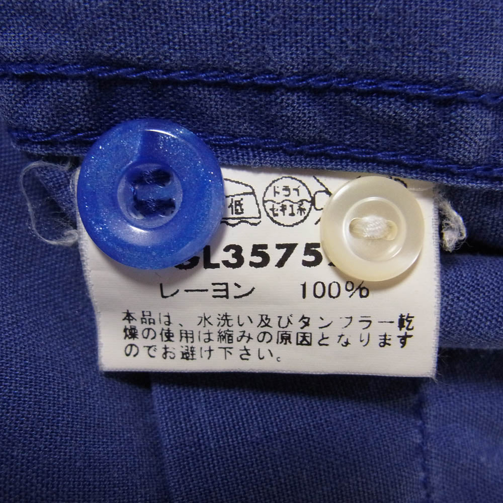 GOLD ゴールド GL35752 Rayon Bowling Shirt レーヨン ボーリング 半袖 シャツ ブルー系 M【中古】