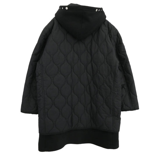 COMME des GARCONS HOMME コムデギャルソンオム 25AW HP-C007 AD2025 ウール メルトン ナイロン リップ キルト ダッフルコート ブラック系 S【美品】【中古】