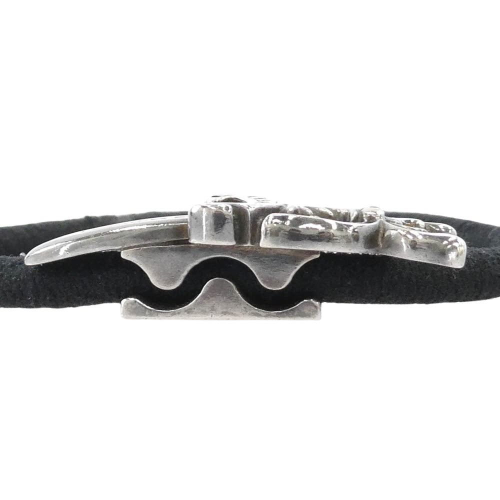CHROME HEARTS クロムハーツ(原本有) インボイス付属 HAIRBAND ダガーボタン ヘアバンド ヘアゴム コンチョ ブレスレット シルバー系【中古】