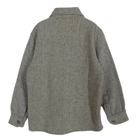 WOOLRICH ウールリッチ 60s~70s 白タグ ウール 長袖 シャツ ブラック系 M【中古】