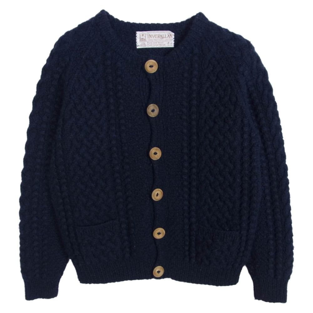 INVERALLAN インバーアラン 4A GOLFER 茶タグ ハンドニット カーディガン ネイビー系 表記なし【中古】 INVERALLAN インバーアラン 4A GOLFER 茶タグ ハンドニット
