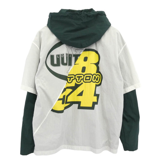 LOUIS VUITTON ルイ・ヴィトン 22AW ベースボール ジップパーカー ナイロン ジャケット グリーン系 50【美品】【中古】