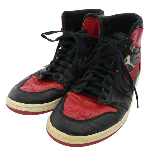 NIKE ナイキ 130207-061 1994年製 Air Jordan 1 High Bred エアジョーダン 1 ブレッド ハイカット スニーカー ブラック系 レッド系 28cm【中古】