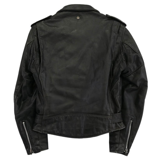 schott ショット USA製 Vintage ヴィンテージ バイカータグ 80s ダブルライダース ジャケット レザージャケット ブラック系 36【中古】