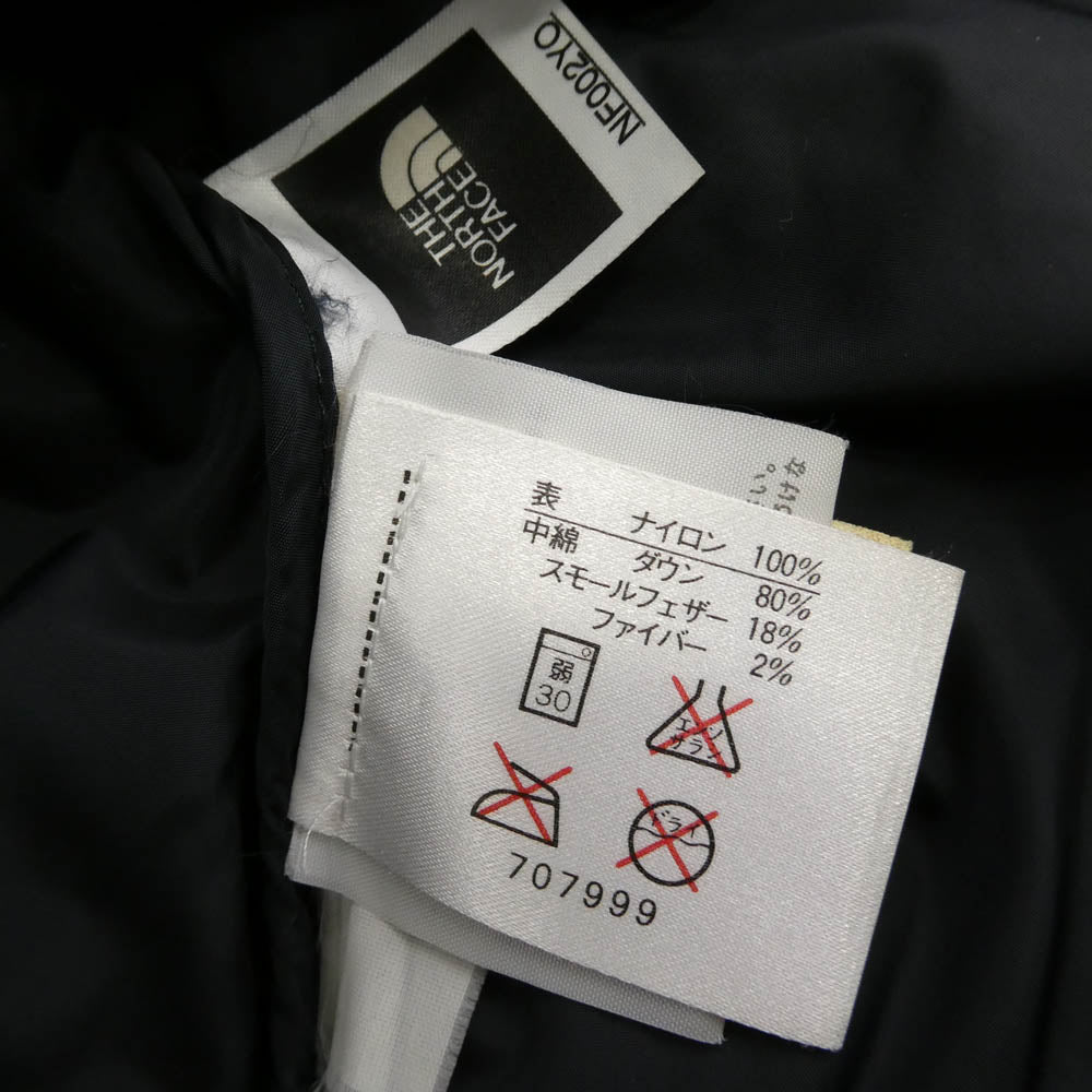 THE NORTH FACE ノースフェイス NF002YO 90s ヴィンテージ NUPSTE JACKET ヌプシ ダウン ジャケット ジップ アップ アウター ブラック系 ダークネイビー系 XL【中古】