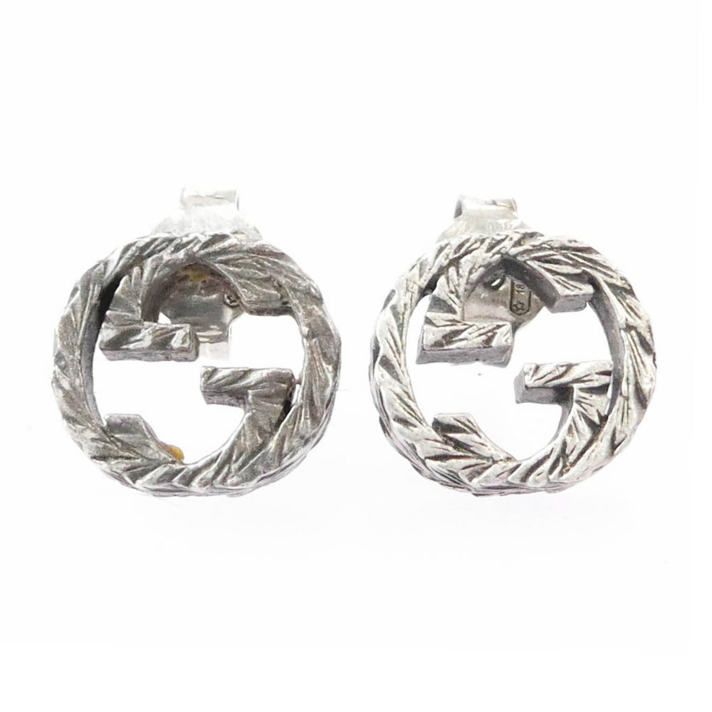 GUCCI グッチ 457109 インターロッキングG GGデザイン ピアス シルバー 