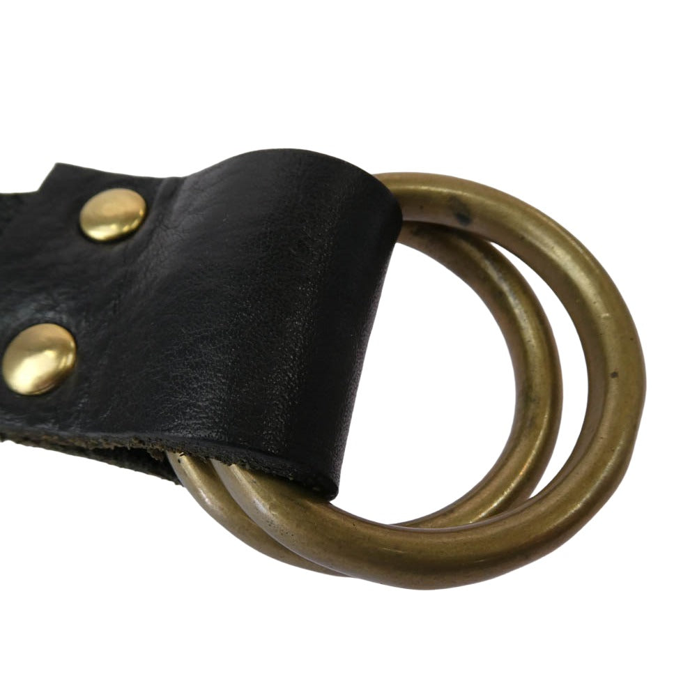 RALPH LAUREN ラルフローレン レザー リング ベルト ブラック系【中古】