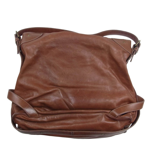 RALPH LAUREN ラルフローレン オールレザー ショルダー ハンド バッグ ブラウン系【中古】