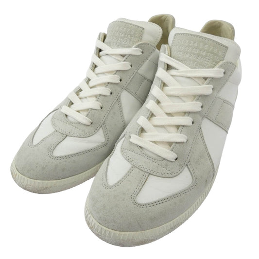 MAISON MARGIELA メゾンマルジェラ 22 イタリア製 REPLICA 70s sports shoes スポーツシューズ スニーカー ホワイト系 オフホワイト系 40【中古】