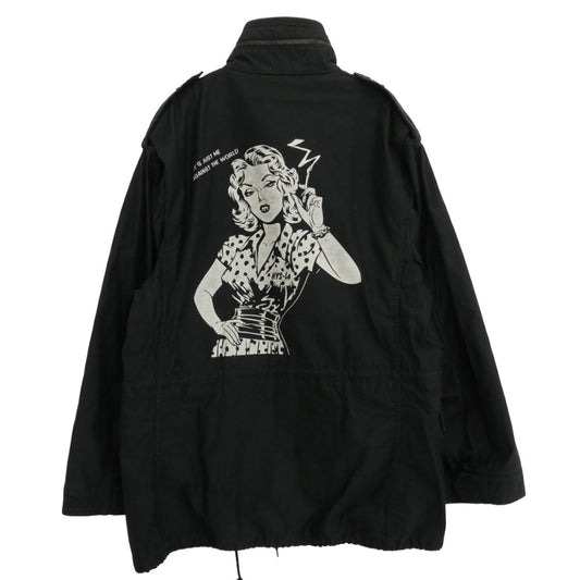 HYSTERIC GLAMOUR ヒステリックグラマー 22AW 02223AB21 TSUYOSHINOGUCHI 野口強 AGAINST THE WORLD M65 アゲインストザワールド フィールドジャケット ブラック系 L【中古】
